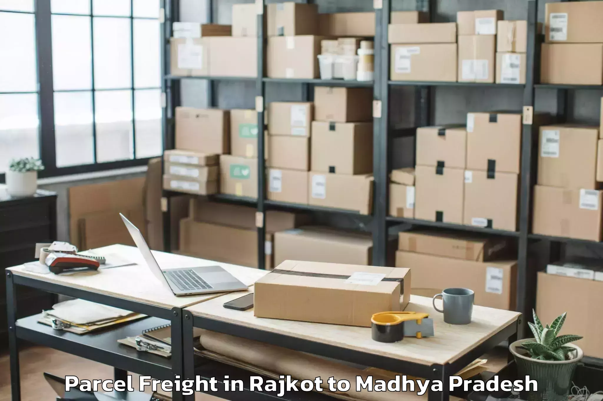 Reliable Rajkot to Shajapur Parcel Freight